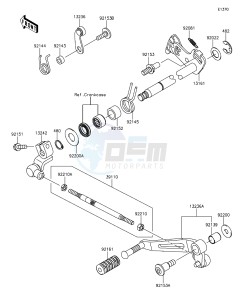 Z1000 ABS ZR1000GFF FR GB XX (EU ME A(FRICA) drawing Gear Change Mechanism