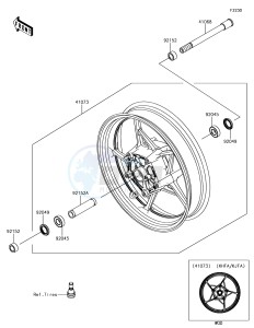 NINJA 650 EX650KHFA XX (EU ME A(FRICA) drawing Front Hub