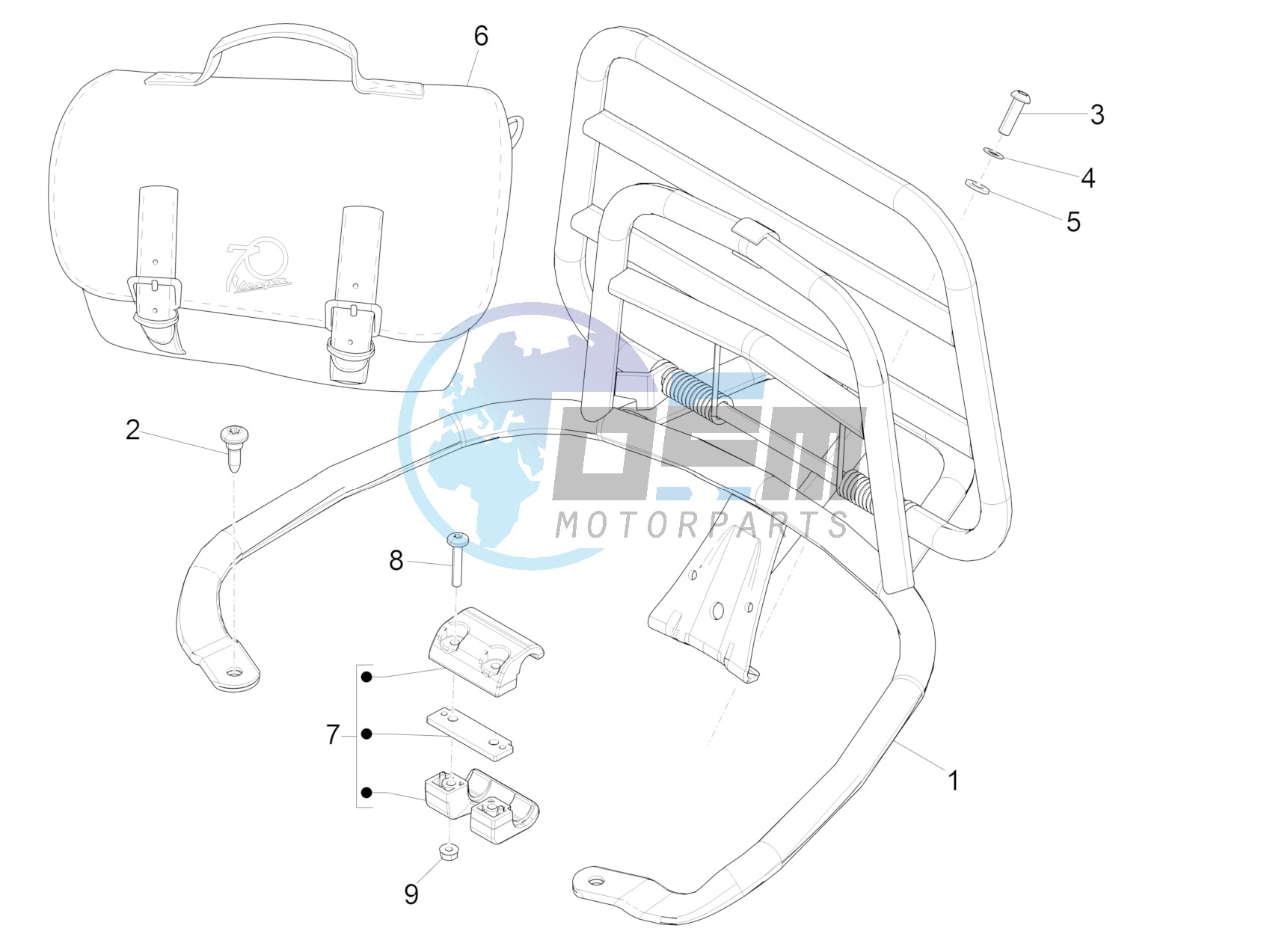 Rear luggage rack