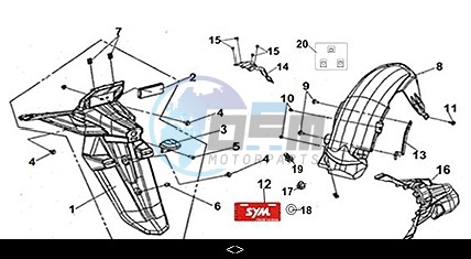 RR. FENDER - RR. MUDGUARD