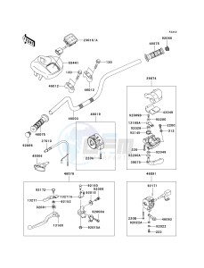 KSV 700 A [KFX700 AND V FORCE] (A1-A2) [KFX700 AND V FORCE] drawing HANDLEBAR