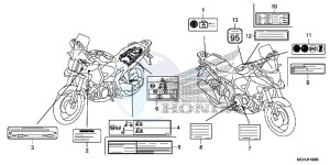 VFR1200X Europe Direct - (ED) drawing CAUTION LABEL