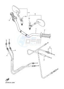 SR400 (2RD1) drawing STEERING HANDLE & CABLE