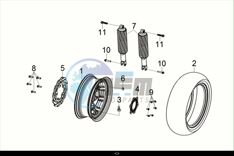 RR. WHEEL - RR. CUSHION