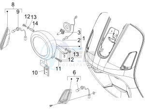 LXV 50 2T CH drawing Head lights - Turn signal lamps