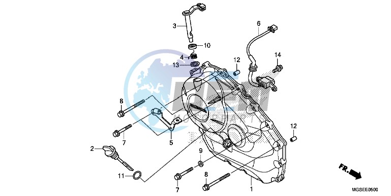 RIGHT CRANKCASE COVER (NC700S/ SA)