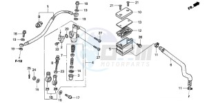 CBR600RR drawing REAR BRAKE MASTER CYLINDER