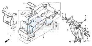 CB1300S CB1300SUPERBOLD'OR drawing REAR FENDER (CB1300A/SA)