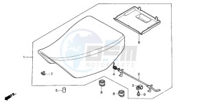 TRX200D FOURTRAX 200 drawing SEAT