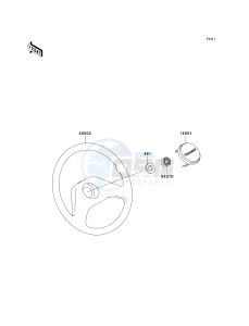 KAF 950 B [MULE 3010 DIESEL 4X4] (B1) [MULE 3010 DIESEL 4X4] drawing STEERING WHEEL