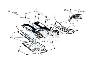 COMBIZ 50 drawing FOOTREST / FRAME COWLING