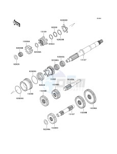 KVF 360 A [PRAIRIE 360 4X4] (A6F-A9F) A7F drawing TRANSMISSION