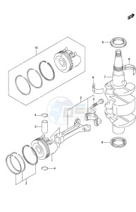 DF 9.9A drawing Crankshaft