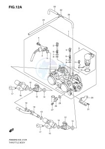 AN650 (E2) Burgman drawing THROTTLE BODY (MODEL K7)