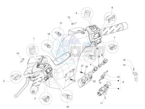 MP3 125 ibrido drawing Selectors - Switches - Buttons