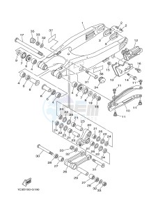 YZ125 (1SRD 1SRE 1SRF 1SRG 1SRG) drawing REAR ARM