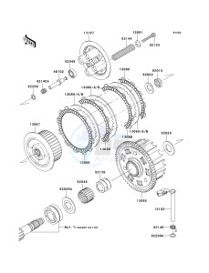 ZR 750 L [Z750 AU] (L7F-L8F) L7F drawing CLUTCH