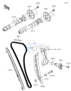 Z650 ER650HJF XX (EU ME A(FRICA) drawing Camshaft(s)/Tensioner