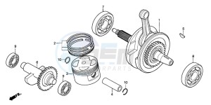 XR250R drawing CRANKSHAFT/PISTON