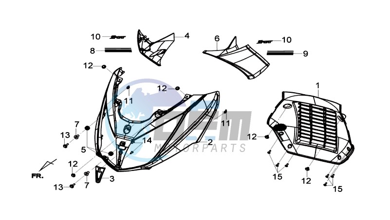 FR PLATE / INDICATORS / INNER LEG SHIELD