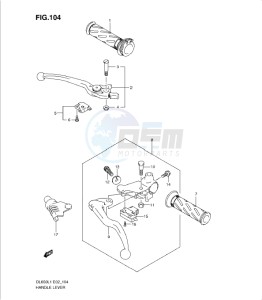 DL650 drawing HANDLE LEVER (DL650AL1 E2)