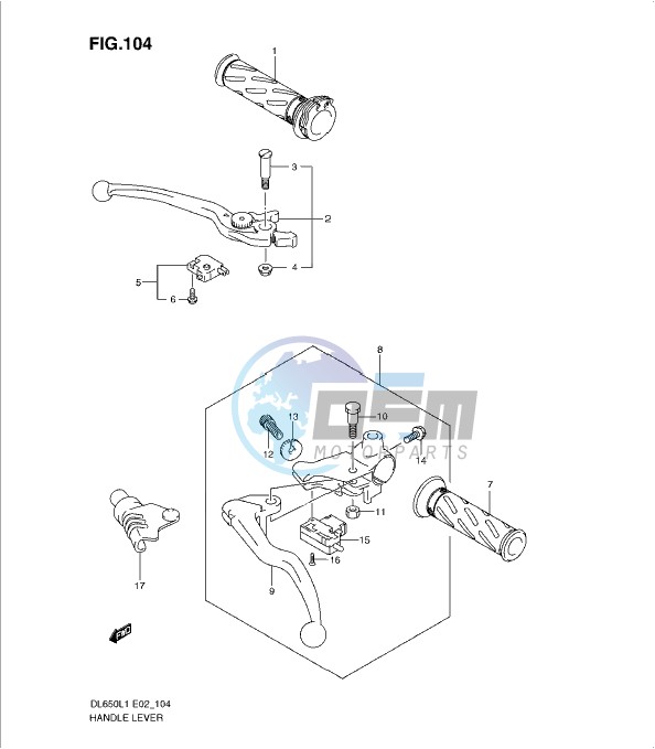 HANDLE LEVER (DL650AL1 E2)