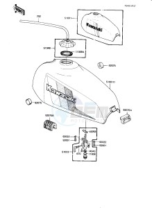 KE 175 D [KE175] (D4-D5) [KE175] drawing FUEL TANK -- 82-83 KE175-D4_D5- -