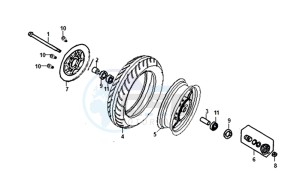 ALLO 50 25KMH (L8 L9) NL EURO4 drawing FRONT WHEEL