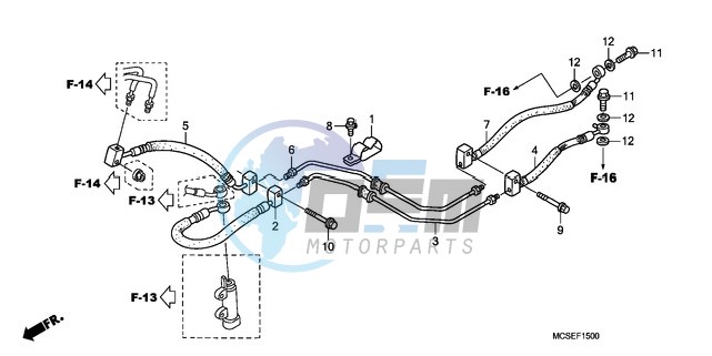 REAR BRAKE HOSE (ST1300)