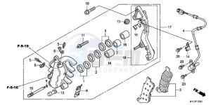 CBR250RAD CBR250R ABS 2E - (2E) drawing FRONT BRAKE CALIPER (CBR250RA)