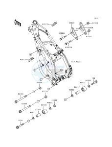 KX 250 K [KX250] (K) [KX250] drawing FRAME FITTINGS