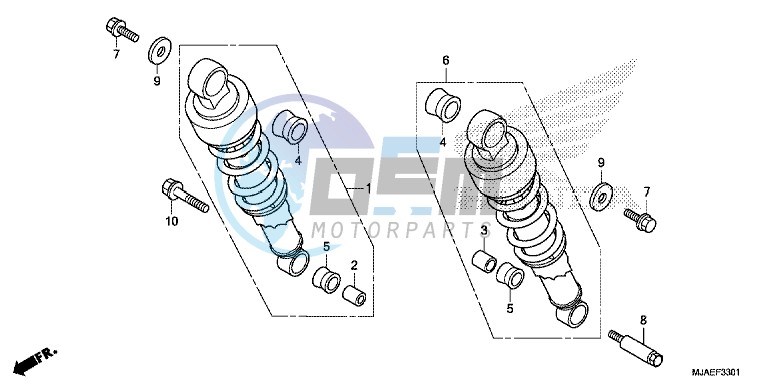 REAR CUSHION (VT750C2B/ C2S)