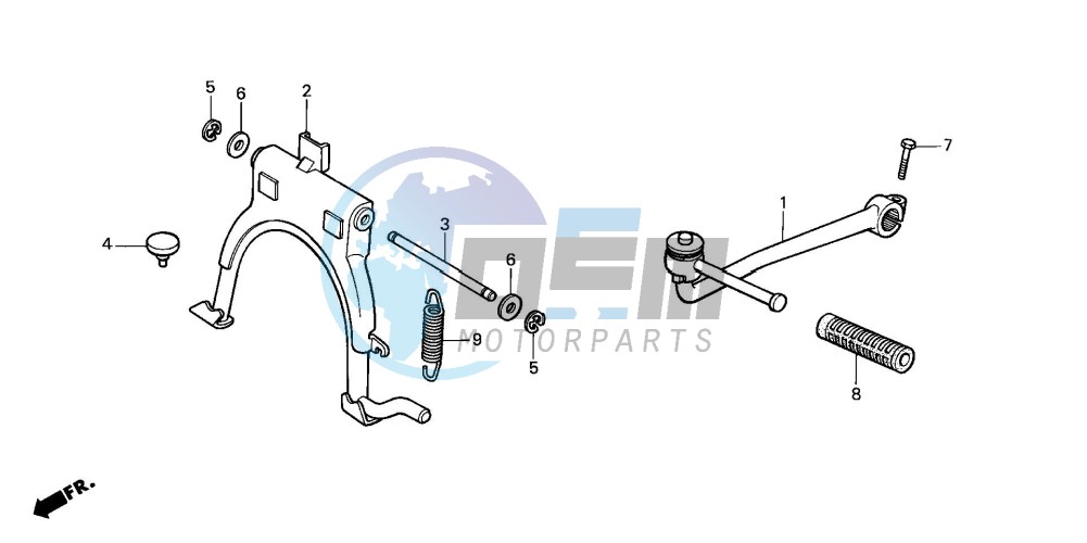 MAIN STAND/ KICK STARTER ARM