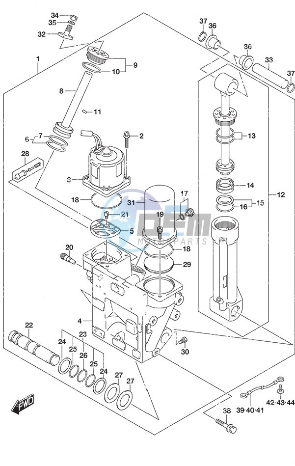 Trim Cylinder w/Transom (X or XX)