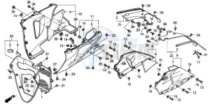 RVF750R drawing LOWER COWL