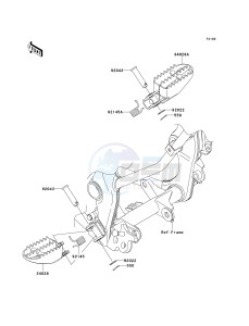 KLX 140 A [KLX140] (A8F-A9FA) A9F drawing FOOTRESTS