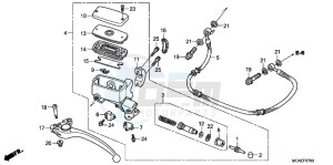 GL1800F GoldWing - GL1800-F 2ED - (2ED) drawing CLUTCH MASTER CYLINDER