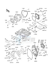 ZR 1000 B [Z1000 EUROPEAN] (B7F-B9F) 0B8F drawing ENGINE COVER-- S- -