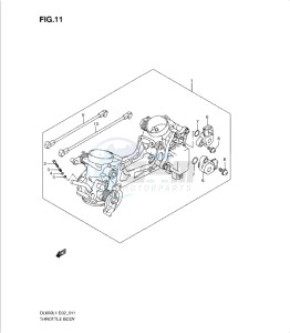 DL650 drawing THROTTLE BODY