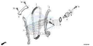 CBR250RF CBR250R Europe Direct - (ED) drawing CAM CHAIN/ TENSIONER