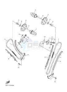 XVS950CU XV950R XV950 R-SPEC (2DE1) drawing CAMSHAFT & CHAIN