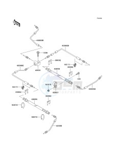 KAF 950 B [MULE 3010 DIESEL 4X4] (B7F) B6F drawing BRAKE PIPING