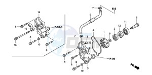 TRX450R drawing WATER PUMP