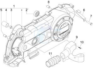 S 50 4T 4V College drawing Crankcase cover and cooling