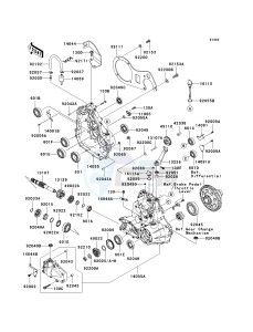 KAF 400 A [MULE 610 4X4] (A6F-AF) A9F drawing GEAR BOX