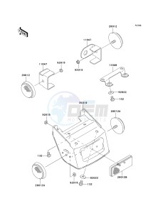 KLX 300 A [KLX300R] (A6F-A7A) A7F drawing REFLECTORS-- CN- -