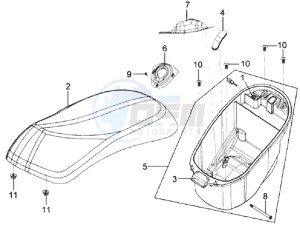 MIO 100 drawing BUDDYSEAT - HELMET BOX - CARRIER