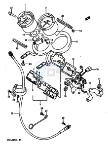 GSX-R750 (J-K-L) drawing SPEEDOMETER (MODEL L)