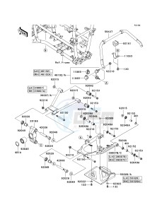 KVF 750 E [BRUTE FORCE 750 4X4I NRA OUTDOORS] (E8F-E9FA) E9F drawing REAR SUSPENSION