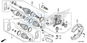 TRX420FA2F TRX420 Europe Direct - (ED) drawing FRONT KNUCKLE/ FRONT DRIVE SHAFT